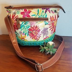 Plum shoulder /cross-body bag